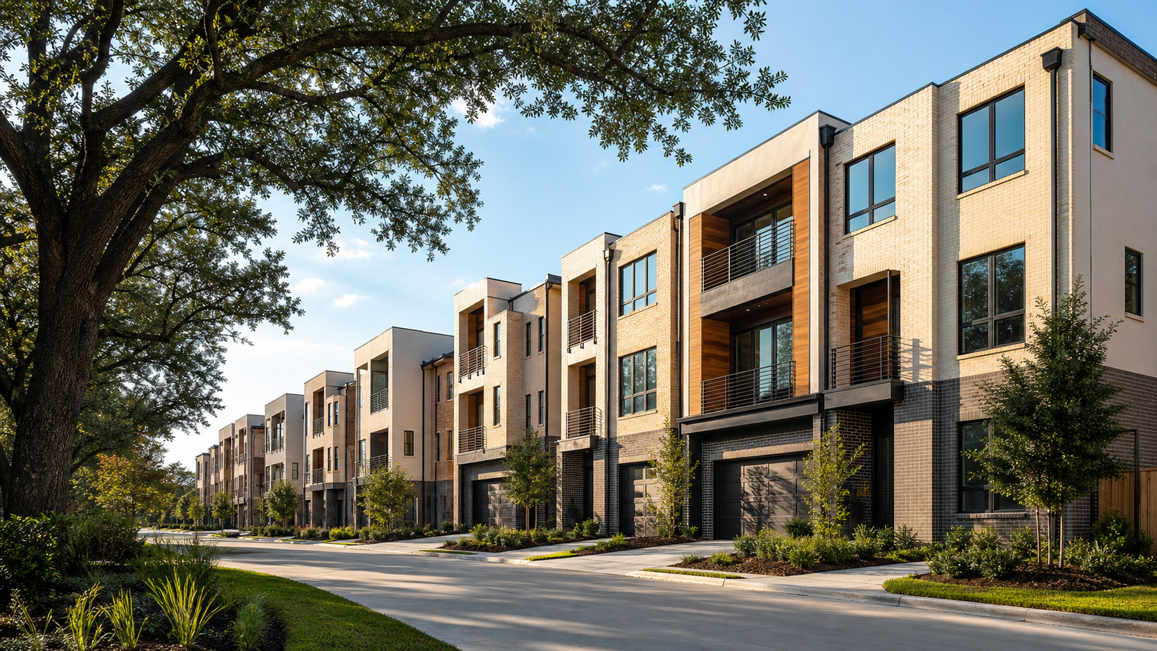 Contemporary residential development in North Houston