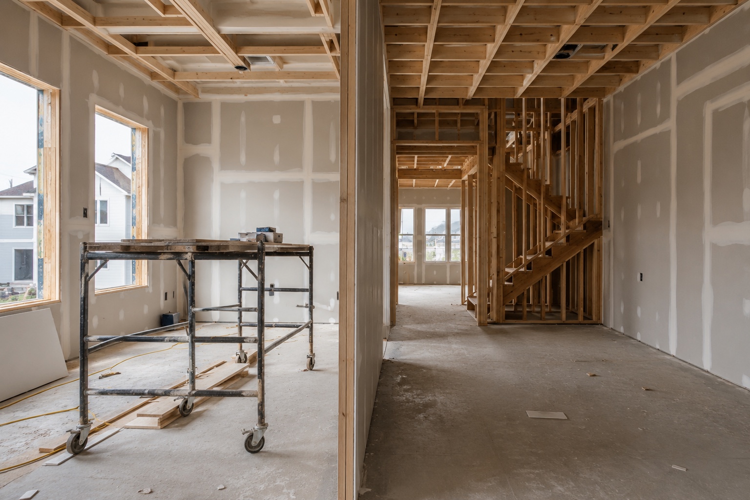 Townhome interior construction